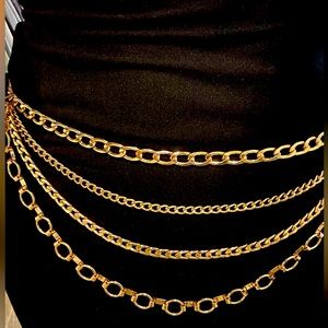CHIC 4 LAYER CHAIN BELT-one size